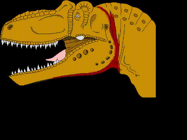 animated T-Rex head