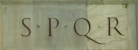 SPQR from Roman arch